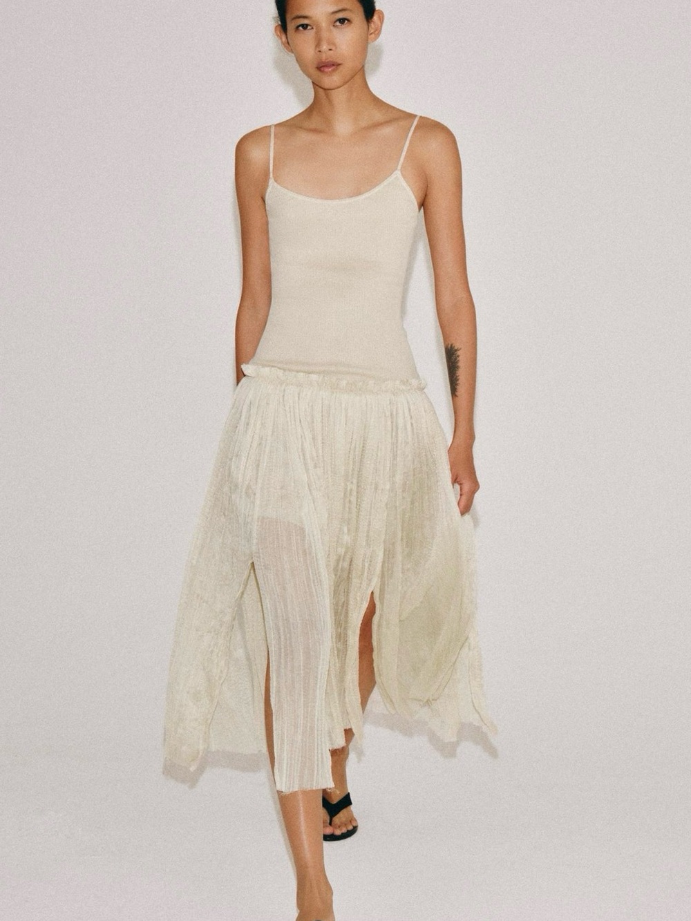 Zara Cream Midi Dress